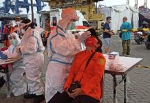 Tim SAR Gabungan Swab Antigen di Posko JICT 2