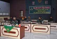 Danrem 043/Gatam Ikuti Vicon Paparan Rencana Lomba Binter Danrem 043/Gatam Satuan Jajaran Kodam II/Swj