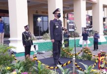HUT Bhayangkara Ke-75 Polda Lampung 656 Personel Mendapat Kenaikan Pangkat