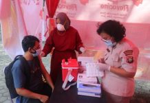 Polresta Bandar Lampung Laksanakan Vaksinasi Covid-19 keliling di PT. Cipta Niaga Semesta Mayora