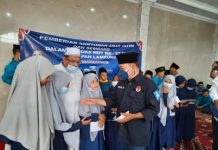 HUT Ke-23 DPW PAN Lampung Bagikan Sembako dan Santuni Anak Yatim