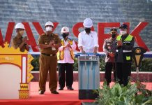 Presiden Joko Widodo dan Gubernur Arinal Djunaidi Resmikan Bendungan Way Sekampung