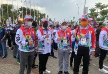 Mingrum Gumay Beri Motivasi Langsung Tim Lampung di PON XX Papua