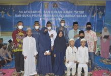 PWI Lampung Santuni Puluhan Anak Yatim Piatu dan Warakawuri