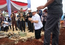 Bupati Dendi Pimpin Batu Peletakan Pertama di Pembangunan Kantor Sekretariat PWI Pesawaran