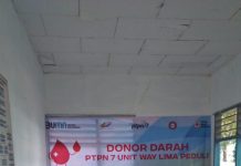 PTPN VII Way Lima Donor Darah dan Serahkan Bantuan CSR