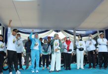 Riana Sari Arinal Hadiri Jalan Sehat HUT ke-61 IKWI Lampung