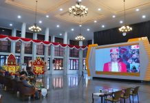 Gubernur Lampung Ikuti Upacara Daring Detik-detik Proklamasi Kemerdekaan RI Ke-77