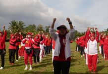 Peringati Hari Sumpah Pemuda ke-94, Lesty Putri Utami Ajak Masyarakat Tanjungbintang Senam SICITA