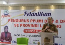 Mewakil Gubernur Lampung, Kepala Bappeda Lantik Pengurus DPD dan DPC PPUMI Lampung