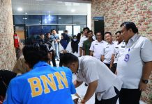 Staf Dinas Kominfotik Provinsi Lampung Ikuti Kegiatan Pembinaan Bahaya Narkoba dan Lakukan Tes Urine