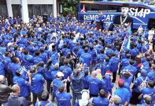 Jaga Kedaulatan Serentak Ketua Demokrat se-Indonesia Sambangi Pengadilan