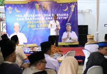 Wakili Gubernur, Sekdaprov Lampung Hadiri Doa Bersama dan Santunan Anak Yatim oleh PWI Lampung