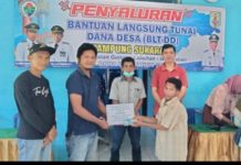 Sebanyak 23 KPM Terima BLT Dana Desa Kampung Sukarame Gunung Labuhan