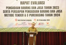 Sekdaprov Buka Evaluasi Pengadaan Barang dan Jasa 2023