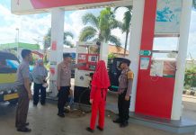 Polres Lampura Cek Stok BBM dan Akurasi Takaran Disejumlah SPBU