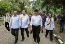 Pj. Gubernur Samsudin Dampingi Mentan Andi Amran Sulaiman dan Wakasal Erwin S. Aldedharma Kunjungi di Markas Komando Brigif 4