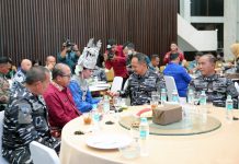 Pj. Gubernur Samsudin Gelar Acara Silaturahmi dan Ramah Tamah dengan Wakasal Lasmana Madya TNI Erwin S. Aldedharma di Mahan Agung