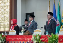 Pj. Gubernur Hadiri Pelantikan Anggota DPRD Provinsi Lampung Periode 2024-2029