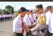 Kapolresta Berikan Penghargaan ke 21 Personel Berprestasi