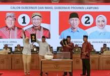 Pilgub Lampung Arinal-Sutono Nomor Urut 1, Mirza-Jihan Nomor Urut 2