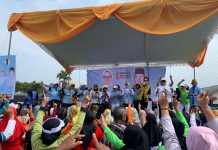 Ratusan Masyarakat Sekampung Senam Sehat Bersama Ela-Azwar