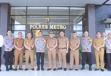 Pemkot dan Polres Jalin Sinergi Kunjungan silaturahmi Wali Kota Metro