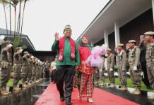 Pemprov Lampung Gelar Acara Pelepasan Pj. Gubernur Samsudin dan Pj. Ketua TP PKK Ibu Maidawati Retnoningsih di Mahan Agung