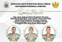 Pangeran Edward Syah Pernong Turut Berduka Cita Atas Meninggalnya 3 Polisi di Waykanan