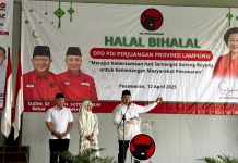 Halal Bihalal, Sudin Titip Nanda-Anton di Pesawaran