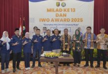 Milad ke-13, IWO Lampung Beri Penghargaan Tokoh Percepatan Pembangunan Daerah