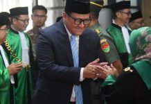 Giri Hadiri Wisuda Purna Bhakti Ketua Pengadilan Tinggi Agama Bandar Lampung