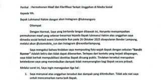 Permintaan Maaf kepada Bapak Lukmanul Hakim