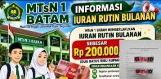 Ini Kata Kemenag Soal Iuran Bulanan MTsN 1 Batam yang Dikeluhkan Orang Tua Siswa