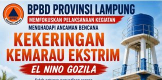 BPBD Lampung Siapkan Antisipasi El Nino Ekstrem, Pastikan Ketersediaan Air Bersih