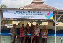 Wabup Tubaba Resmikan Kolam Lele Bioflok Bantuan CSR PLN Peduli