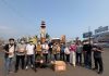 IJP Lampung Bagikan 3.000 Masker di Tugu Adipura